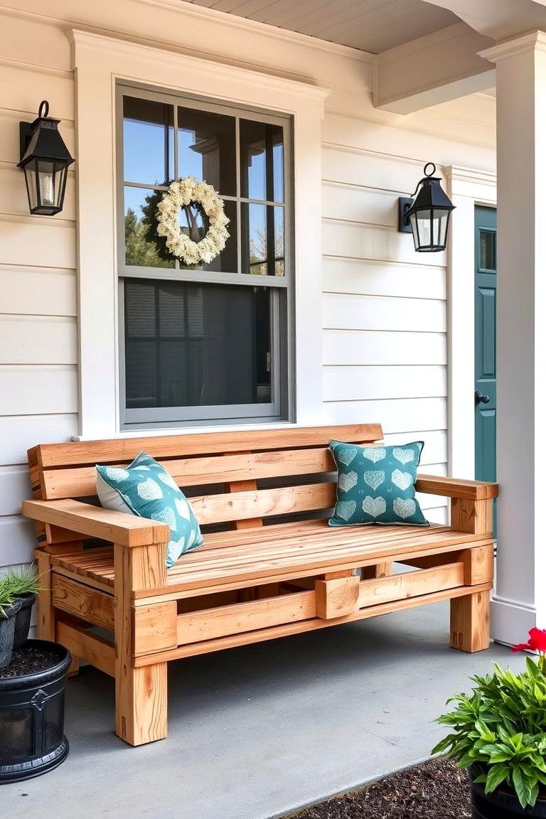 Pallet Bench for a DIY Touch - 25 Front Porch Bench Ideas