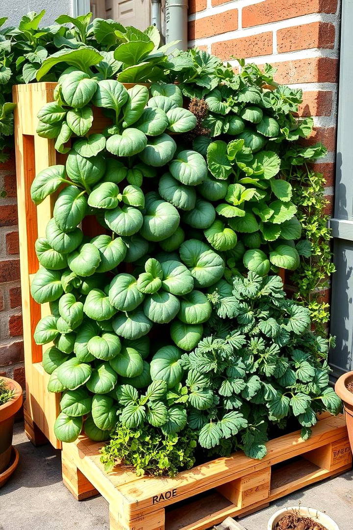 Pallet Garden for Leafy Greens - 25 Vertical Pallet Garden Ideas