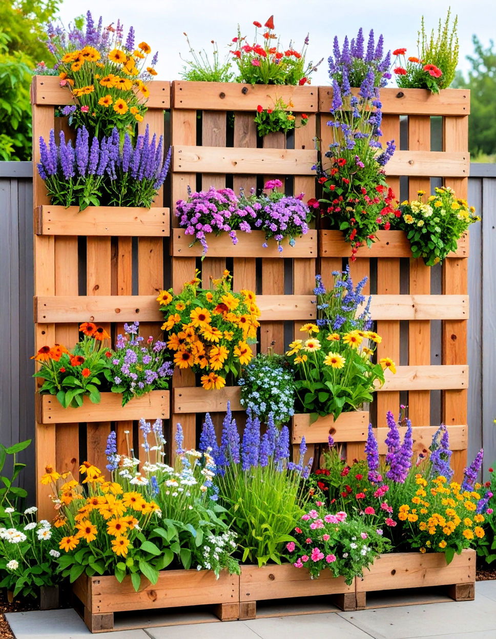Pallet Garden for Pollinator Plants Vertical Pallet Garden Ideas