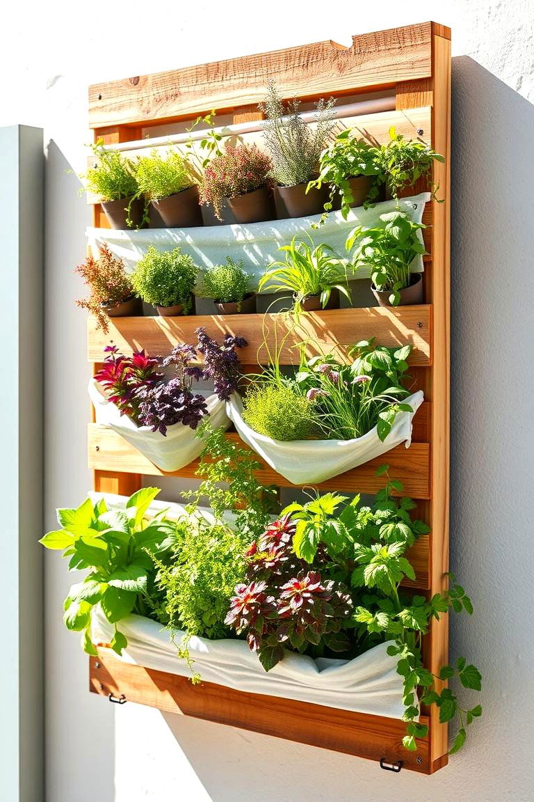 Pallet Vertical Herb Wall - 25 Inexpensive Raised Garden Bed Ideas