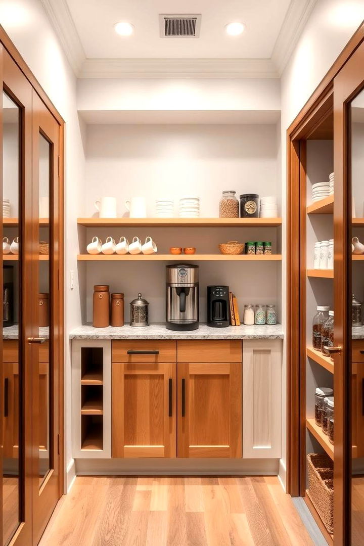 Pantry with a Built In Coffee Bar - 25 Walk in Pantry Ideas