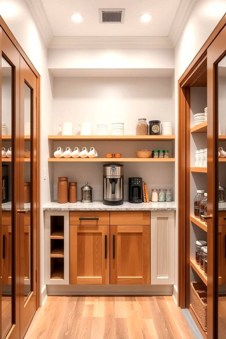 Pantry with a Built In Coffee Bar - 25 Walk in Pantry Ideas