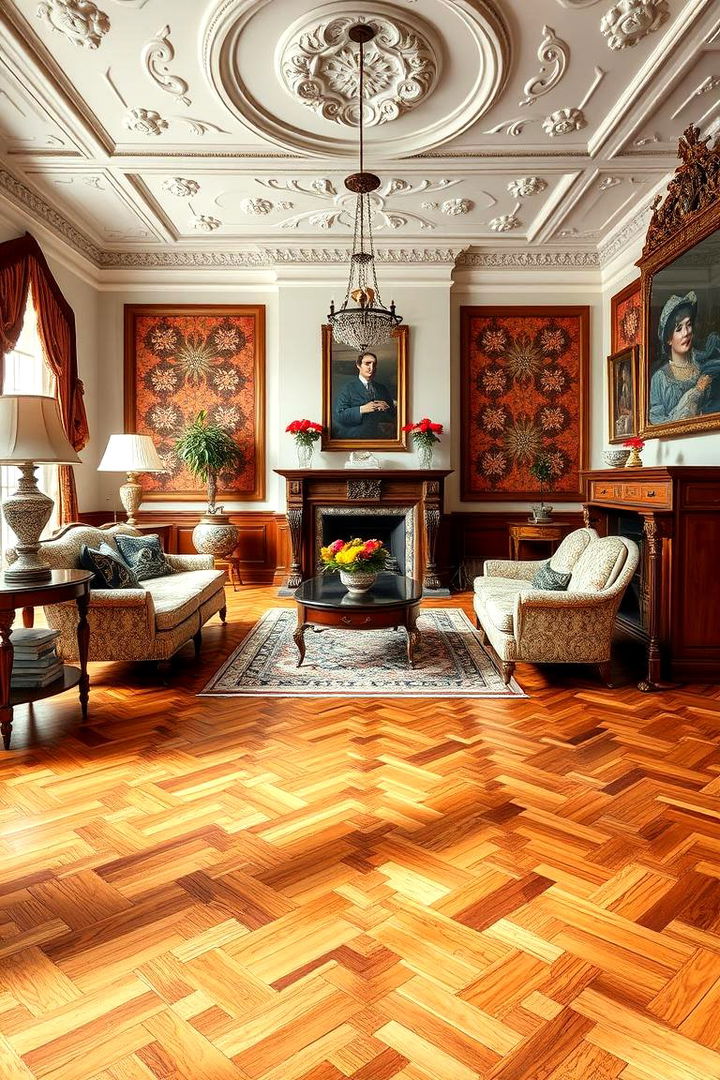 Parquet Flooring - 25 Victorian Interior Design Ideas