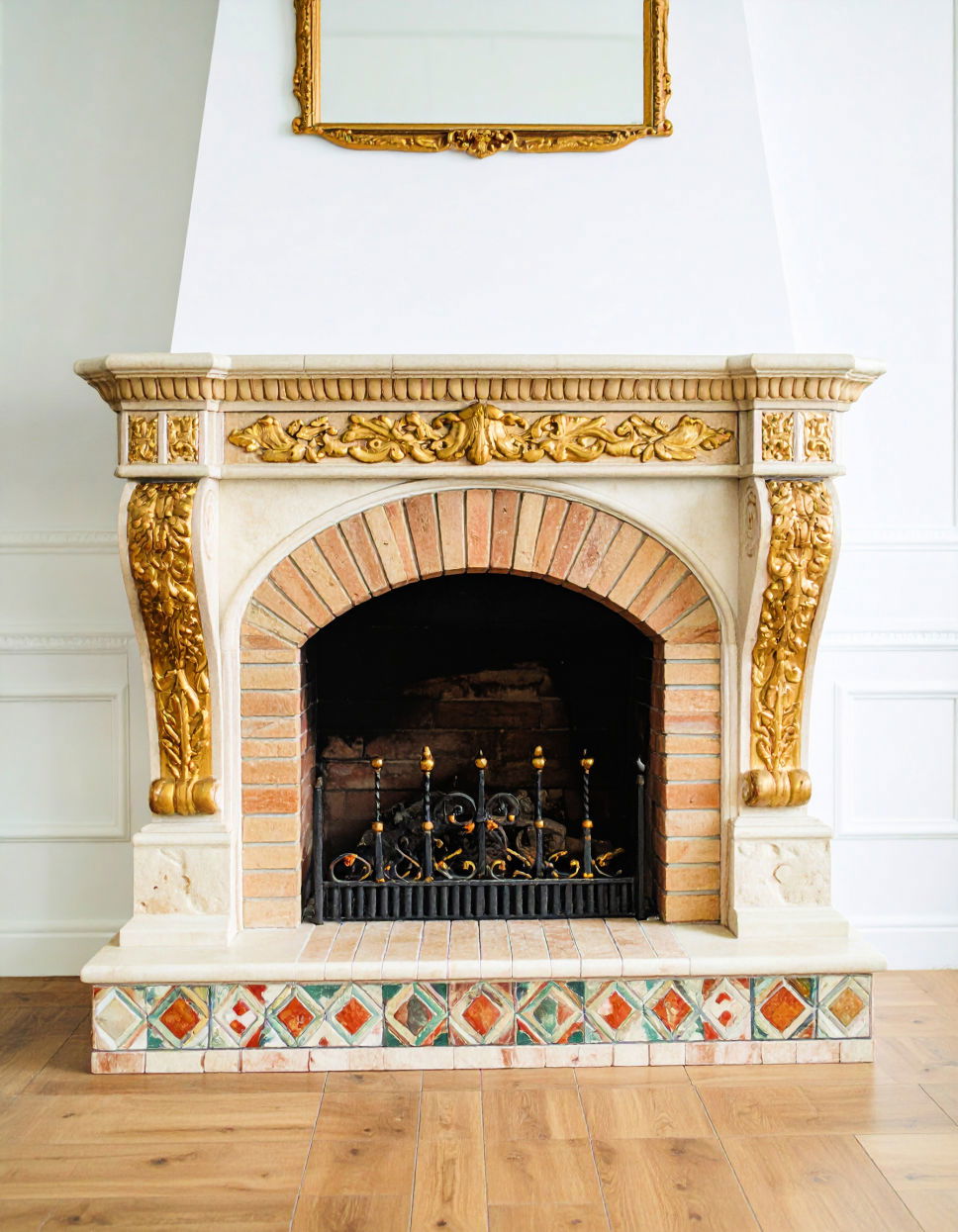 Patterned Tiled Hearth
