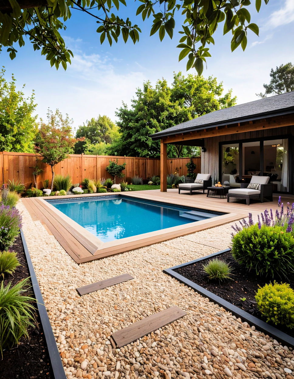 Pea Gravel Pathways for a Soft Organic Touch