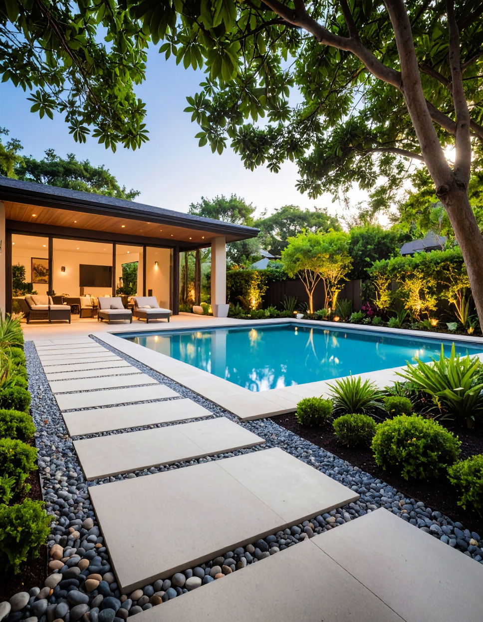 Pebble Inlays for a Spa Like Experience