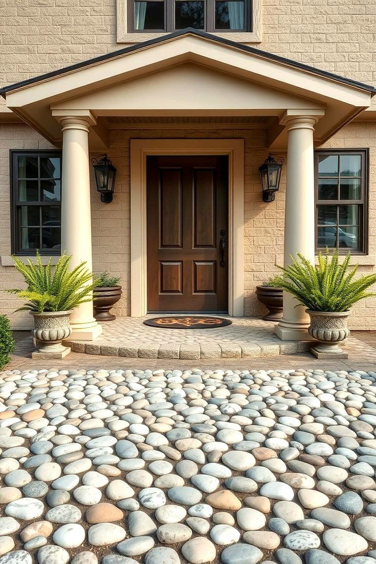 Pebble Tiles for a Spa Like Ambience - 25 Front Porch Tile Ideas