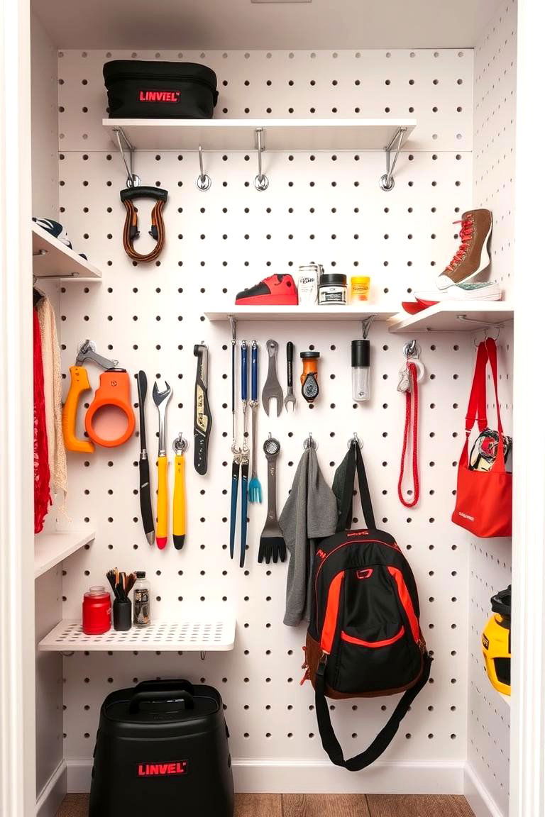 Pegboard Shelves for Creative Customization - 25 Closet Shelving Ideas