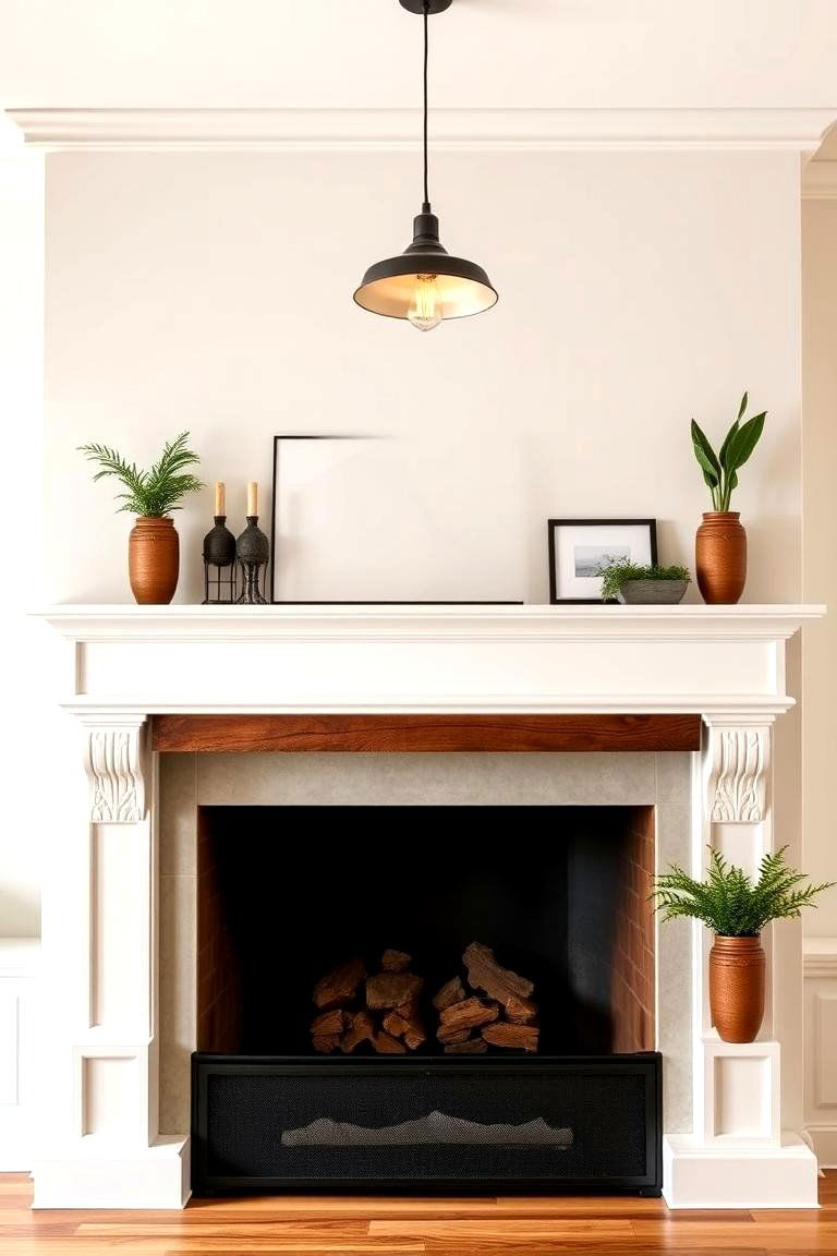 Pendant Lights Over the Mantel - 25 Fireplace Mantel Lighting Ideas