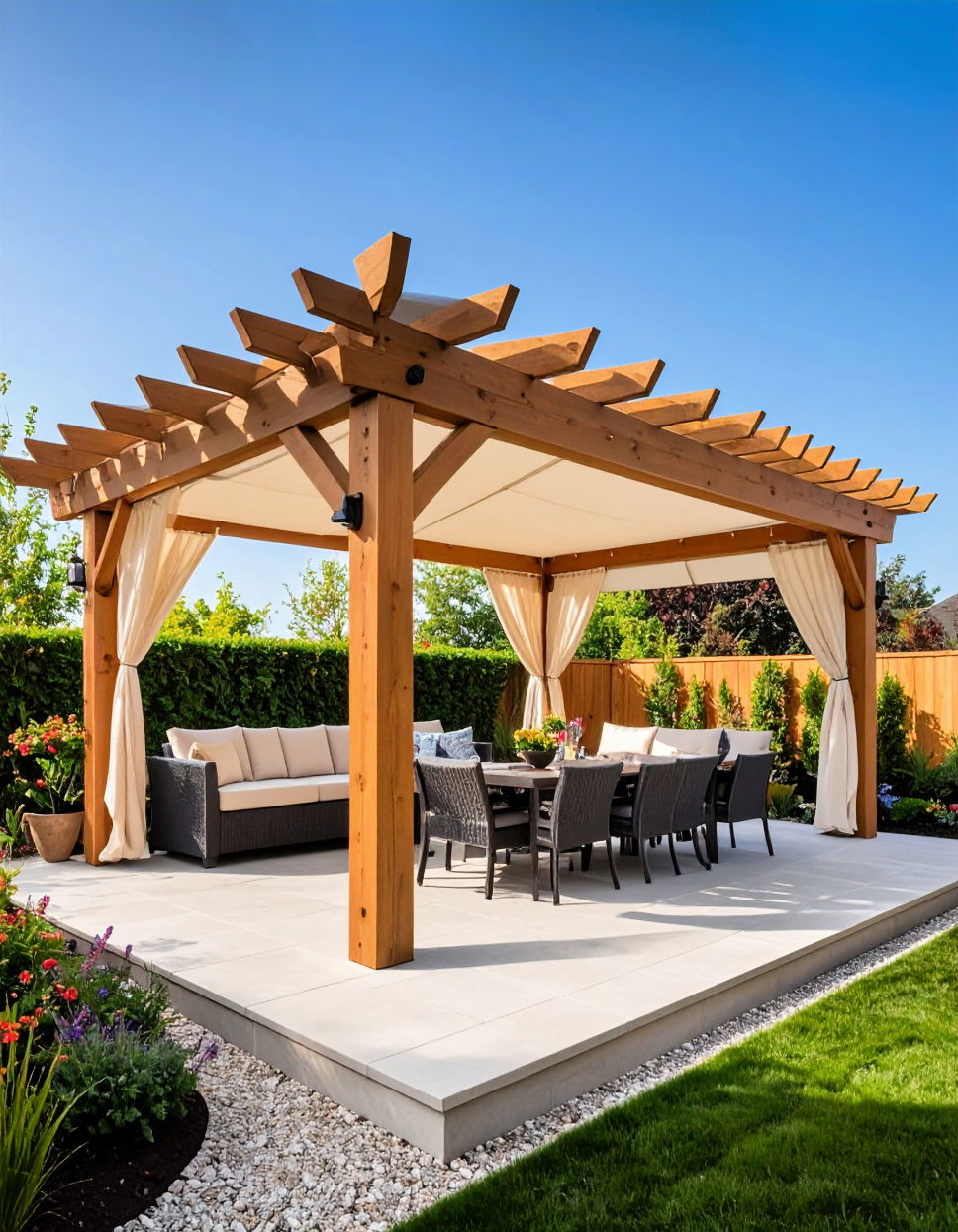 Pergola With Built in Shade