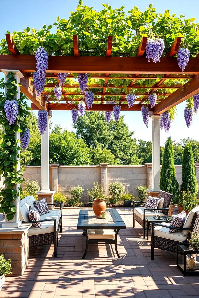 Pergola for Shade and Style - 25 townhouse patio ideas