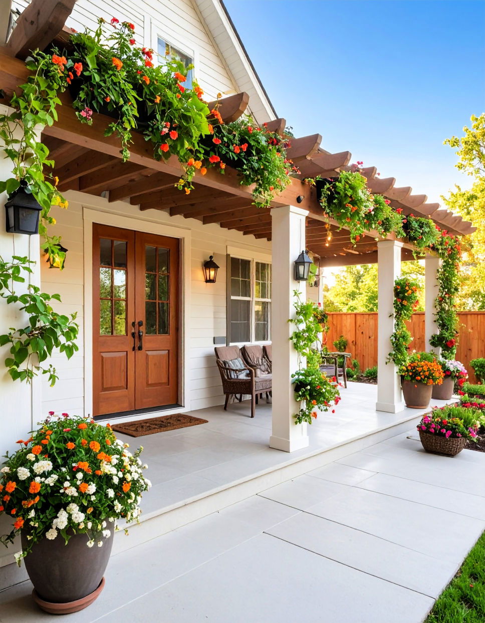 Pergola with Vertical Gardens