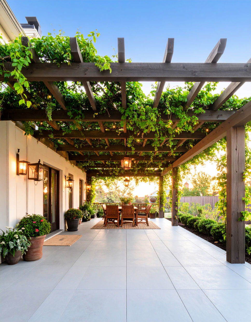 Pergola with a Roof of Vines