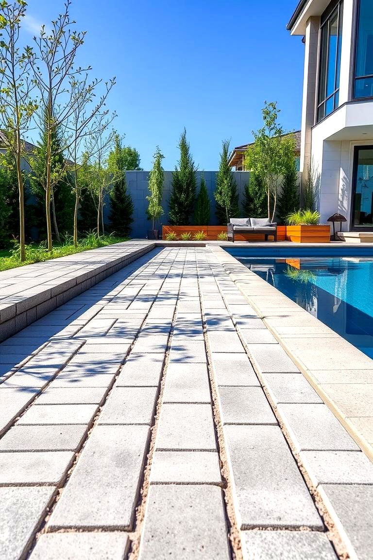 Permeable Pavers for Eco Friendly Drainage - 25 Pool Walkway Ideas