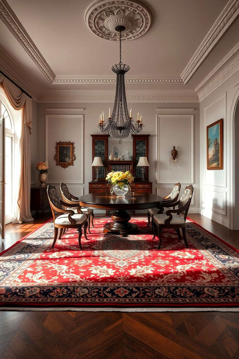 Persian Rugs for a Classic Elegant Touch - 25 Carpeted Dining Room Ideas