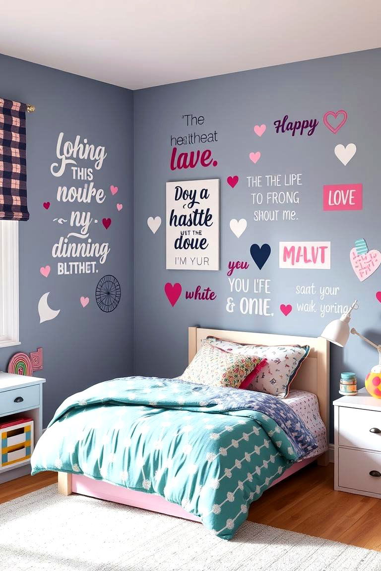 Personalize with DIY Wall Decals - 25 Tween Bedroom Ideas
