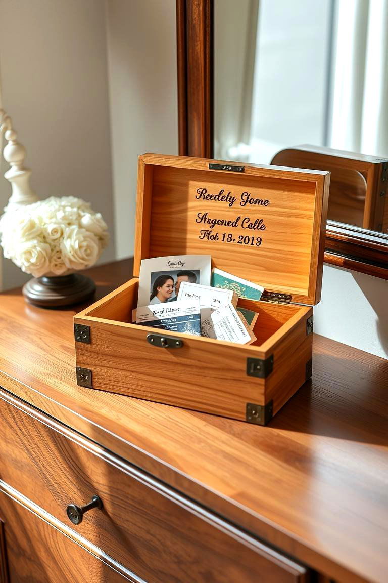 Personalized Keepsake Box - 25 First Wedding Anniversary Gift Ideas