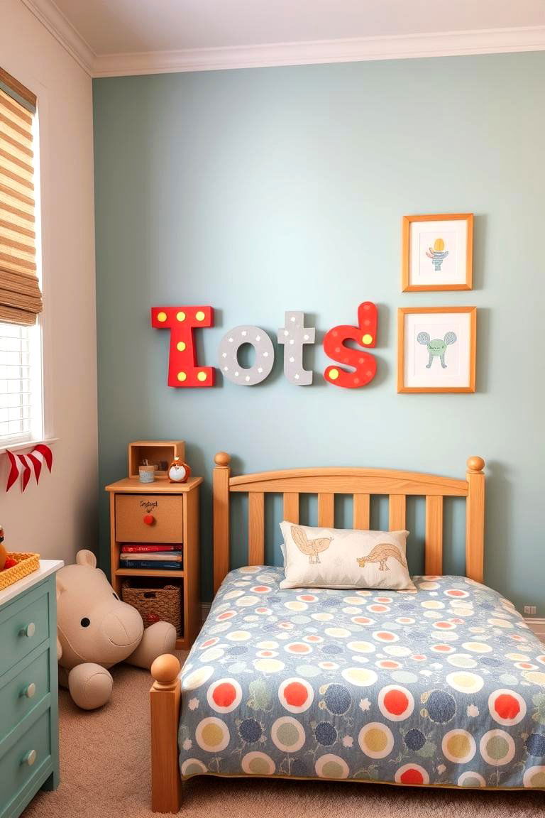 Personalized Name Wall for a Special Touch - 25 Toddler Room Ideas