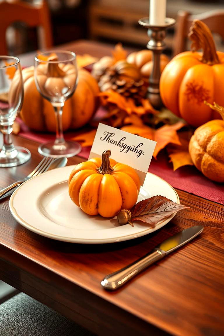 Personalized Place Settings - 25 Thanksgiving Decor Ideas