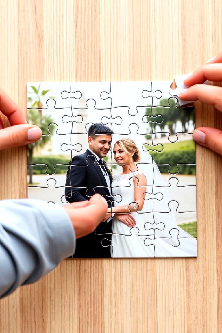 Personalized Puzzle - 25 First Wedding Anniversary Gift Ideas