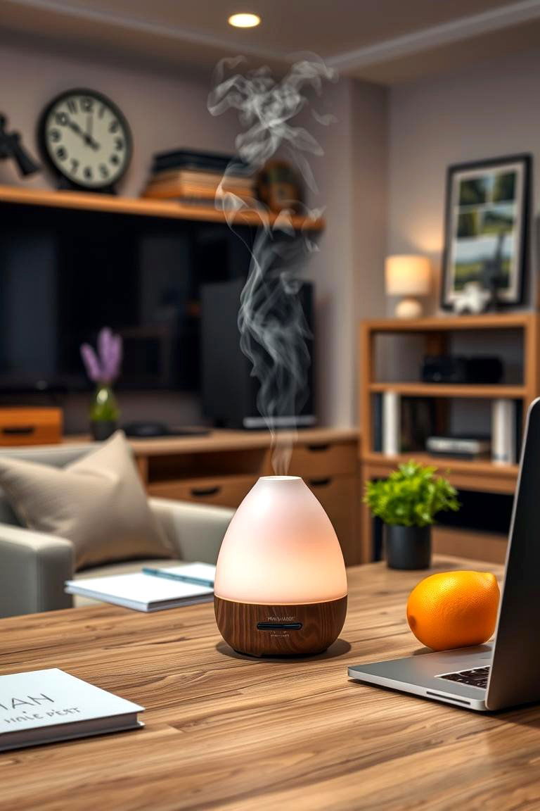 Personalized Scent Diffuser for Ambiance - 25 Man Cave Office Ideas