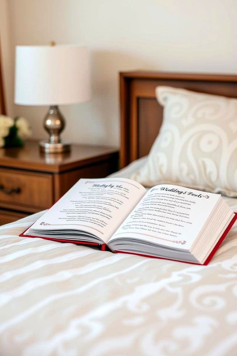 Personalized Wedding Vows Book - 25 First Wedding Anniversary Gift Ideas