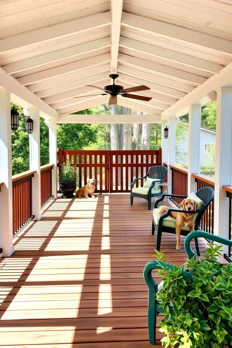 Pet Friendly Features for Furry Friends - 25 Covered Deck Ideas