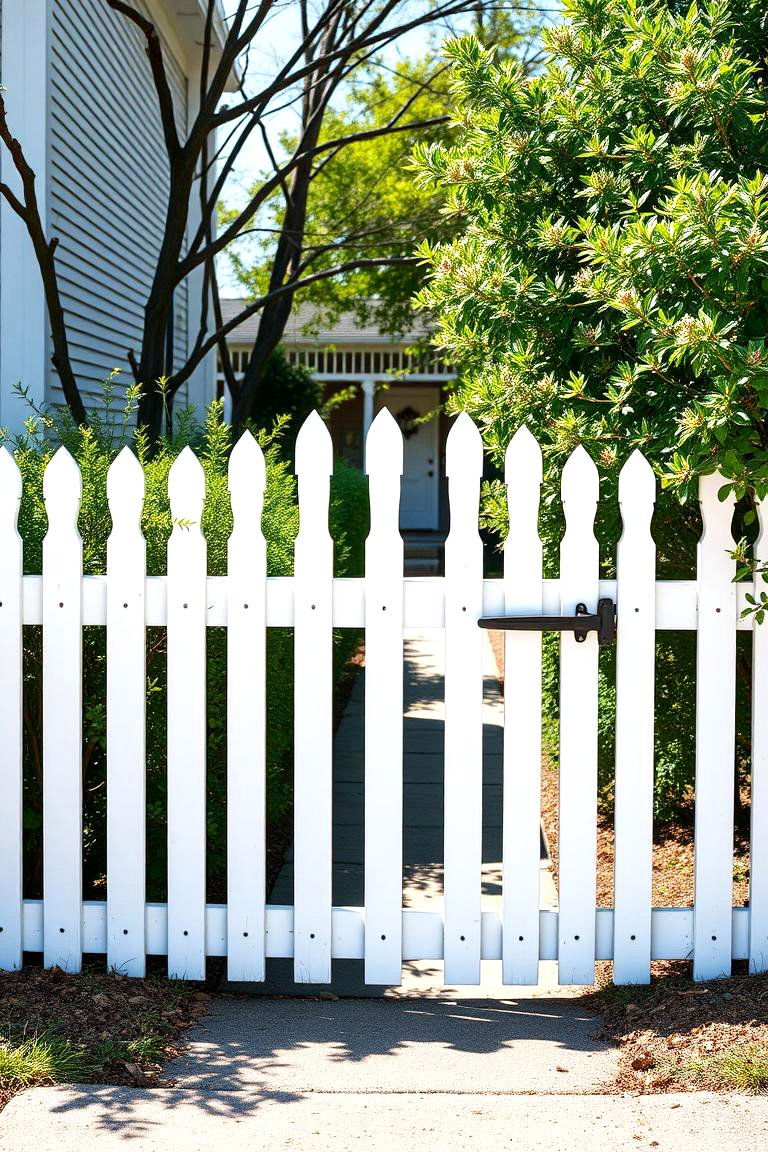 Picket Fence Gate for a Classic Charming Look - 25 Fence Gate Ideas