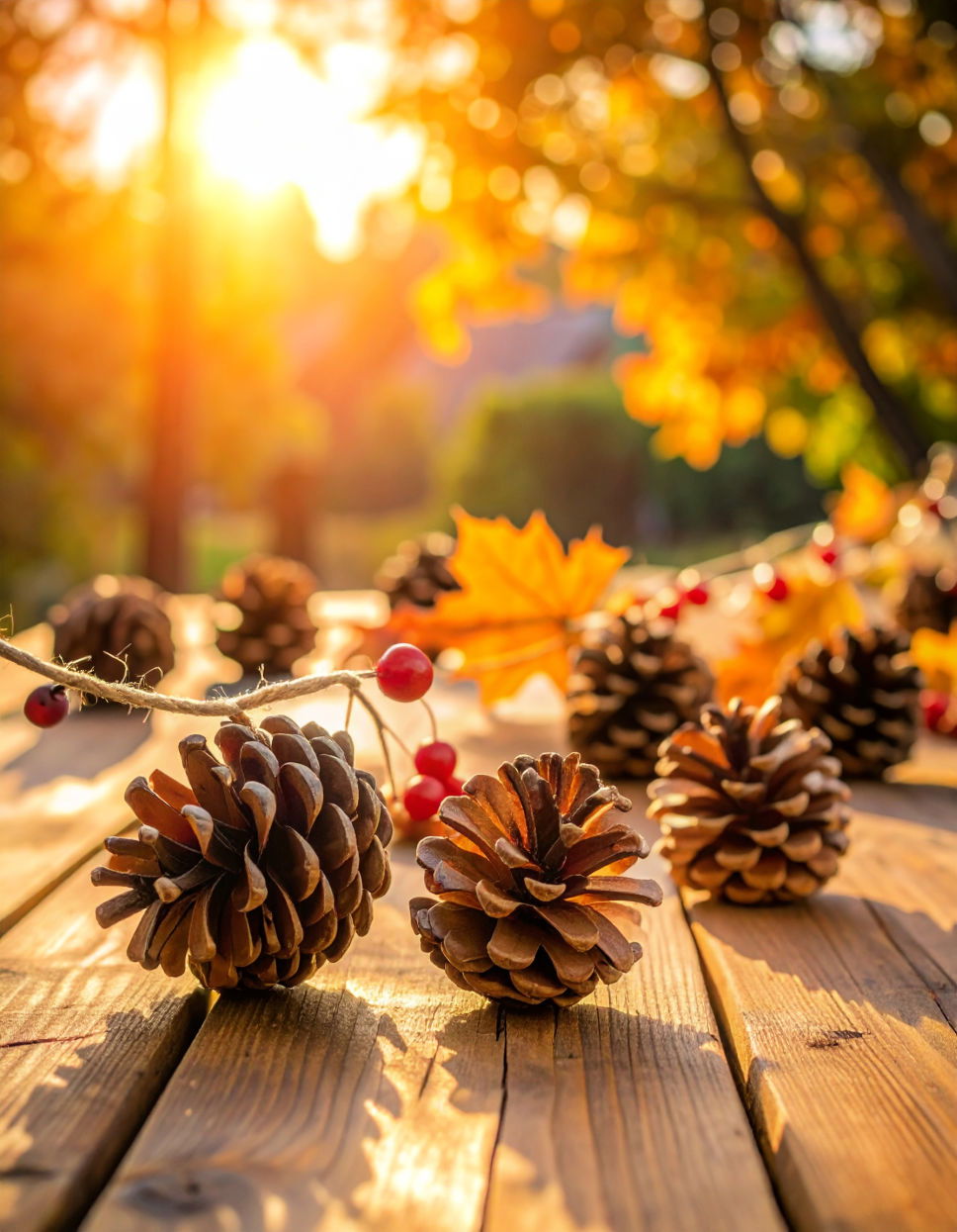 Pinecone Table Garland