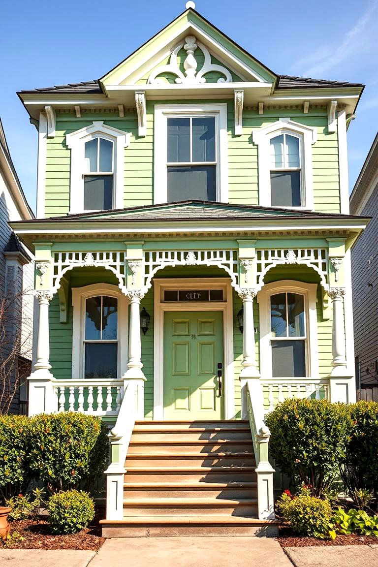 Pistachio Green for Playful Charm - 25 Green Victorian House Colors