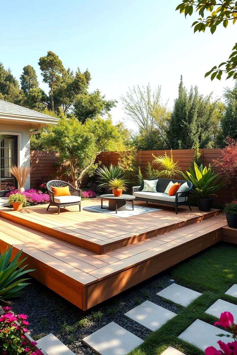 Platform Floating Deck for Intimate Gatherings - 25 Floating Deck Ideas