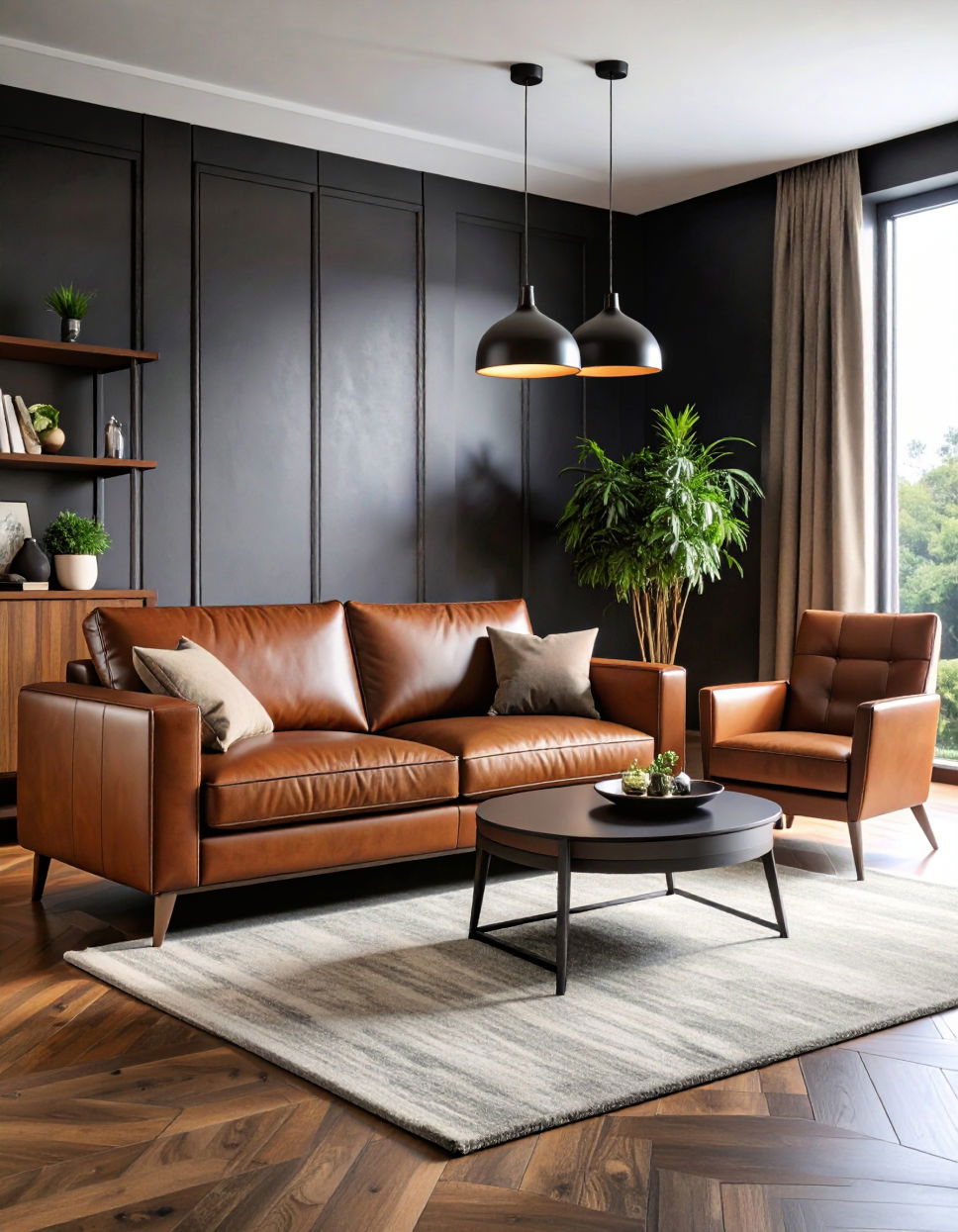 Play with Texture by Using Leather Accents