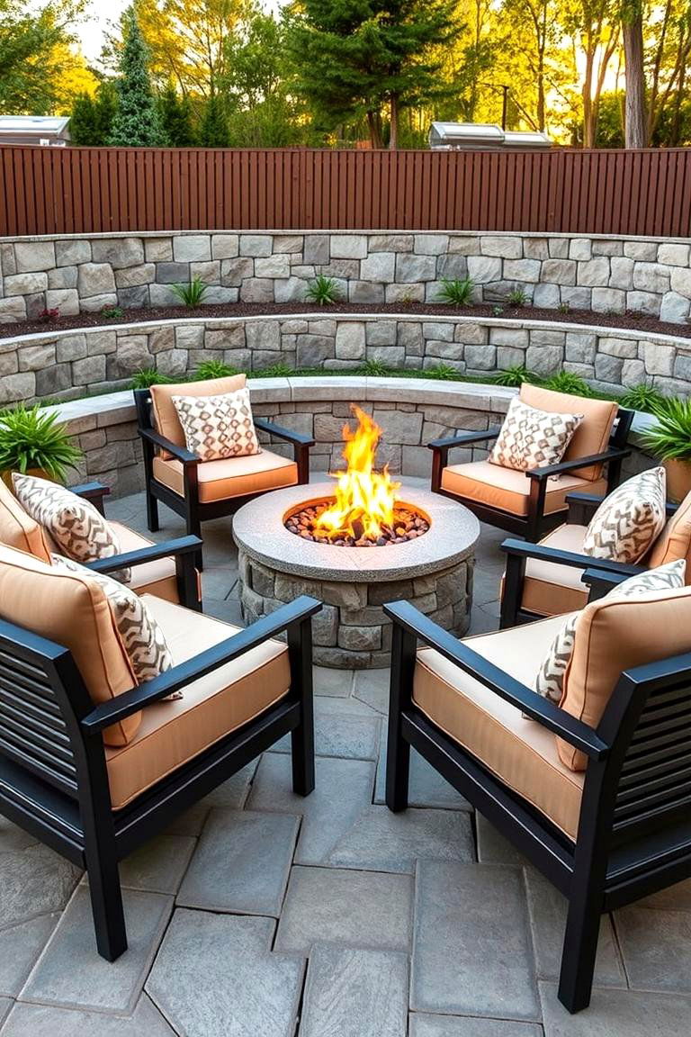 Plush Cushioned Lounge Chairs for Extra Comfort - 25 Fire Pit Chair Ideas