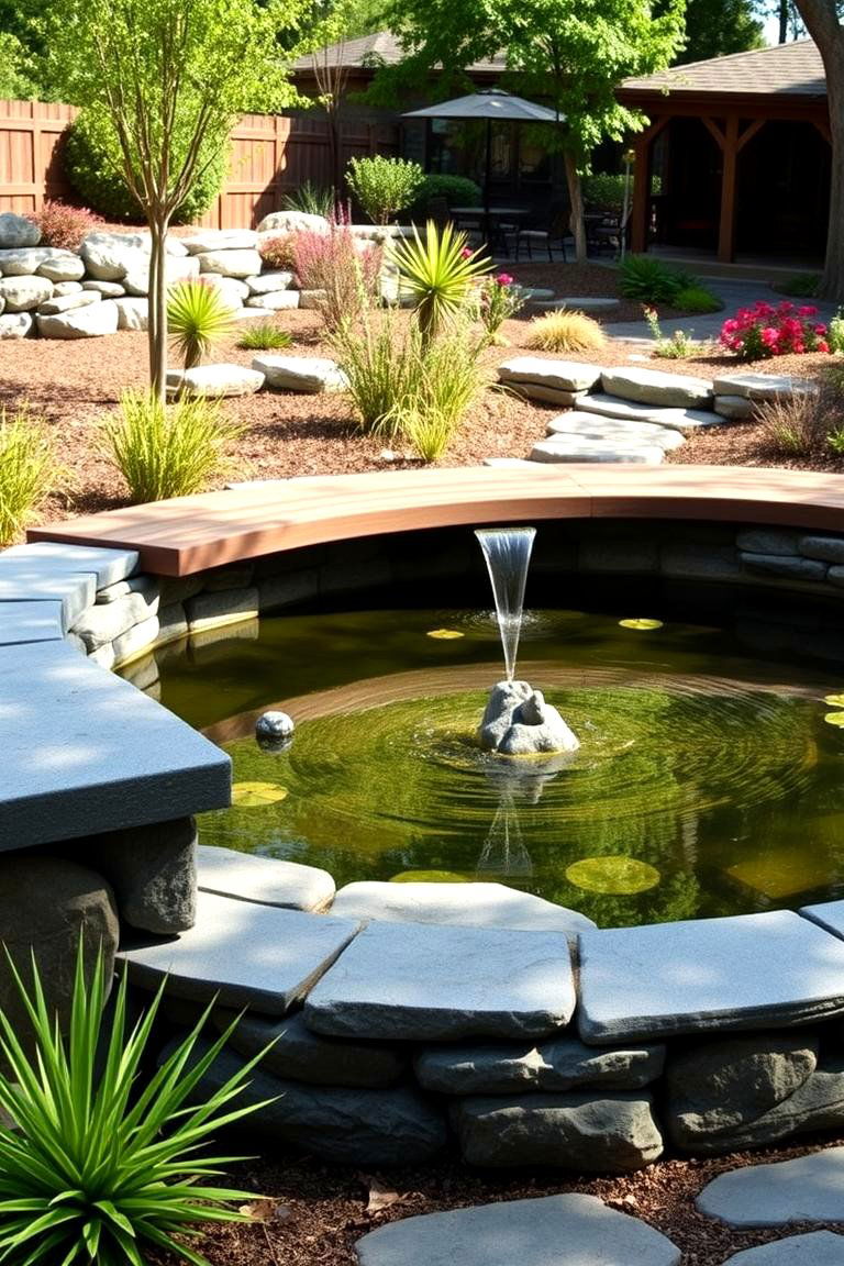 Ponds with Built In Seating - 25 Fish Pond Ideas