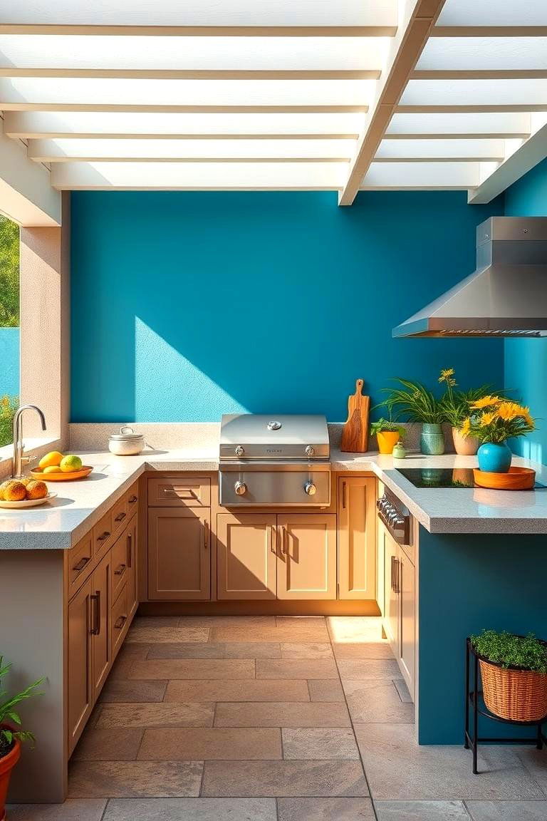 Practical HDPE High Density Polyethylene Countertops - 25 Types of Outdoor Kitchen Countertops