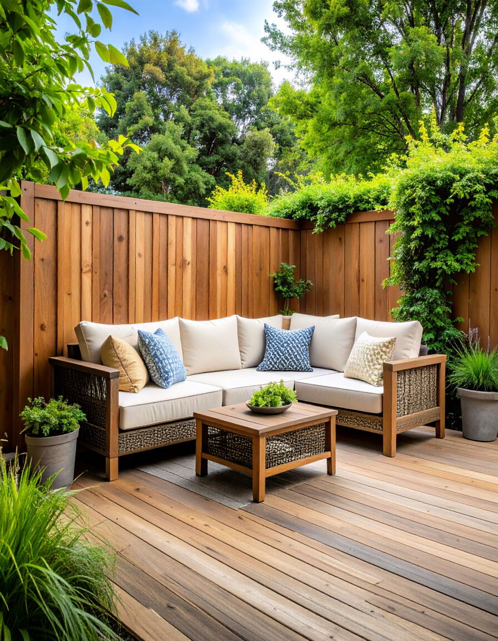 Privacy Screen with Seating
