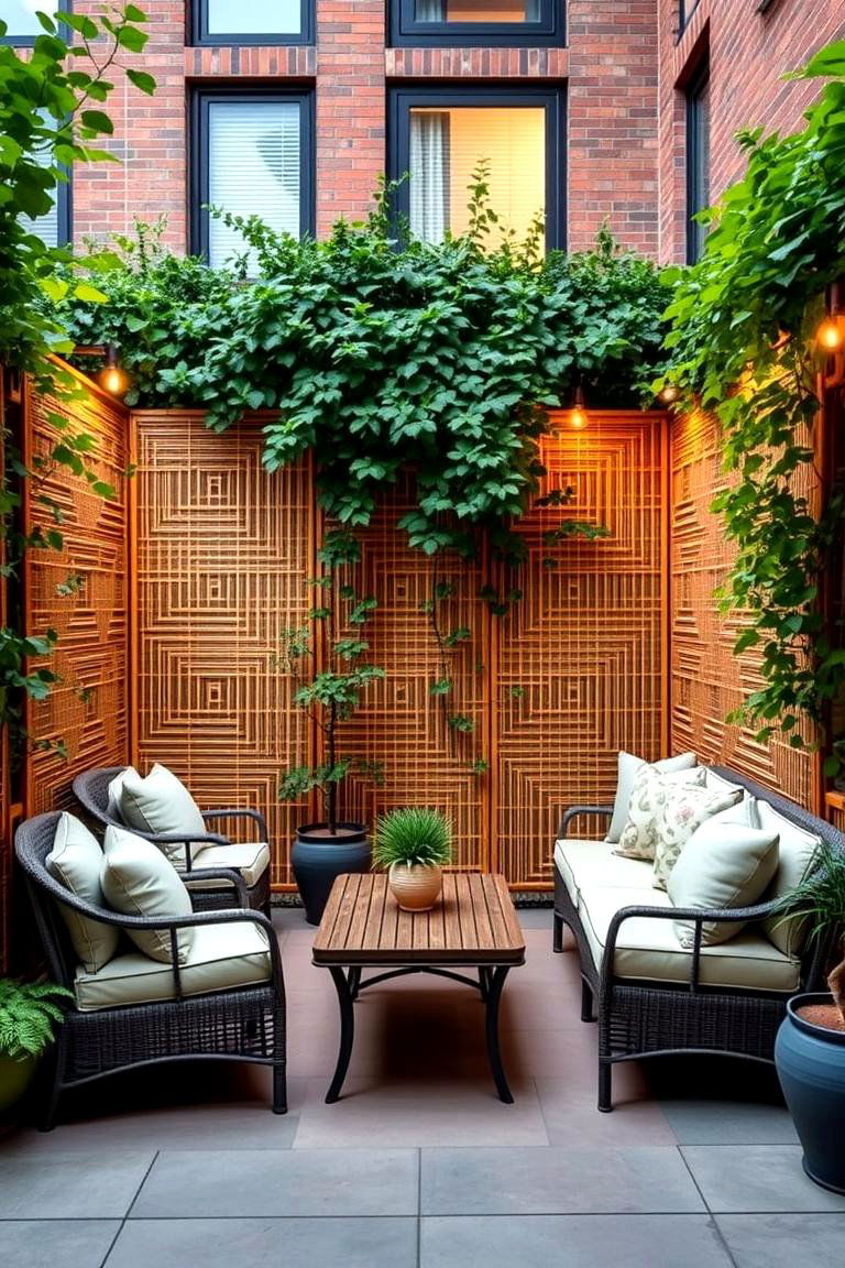 Privacy Screens for Seclusion - 25 townhouse patio ideas