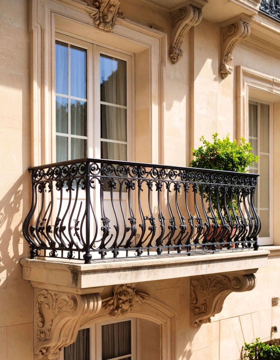 Railing with Curved Lines