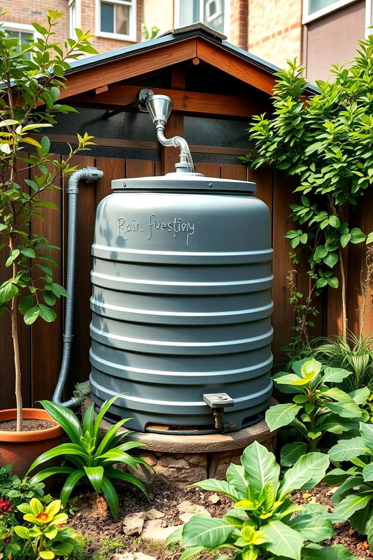Rainwater Harvesting for Eco Friendly Watering - 25 Urban Garden Ideas