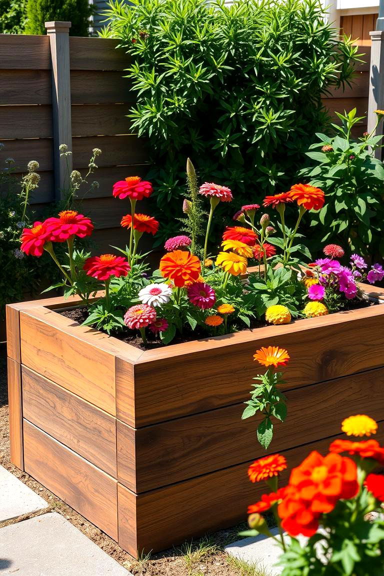 Raised Flower Bed for a Modern Touch - 25 Front Yard Texas Flower Bed Ideas