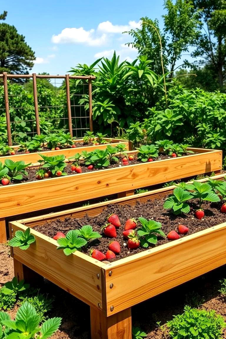 Raised Garden Beds for Optimal Conditions - 25 Strawberry Planter Ideas