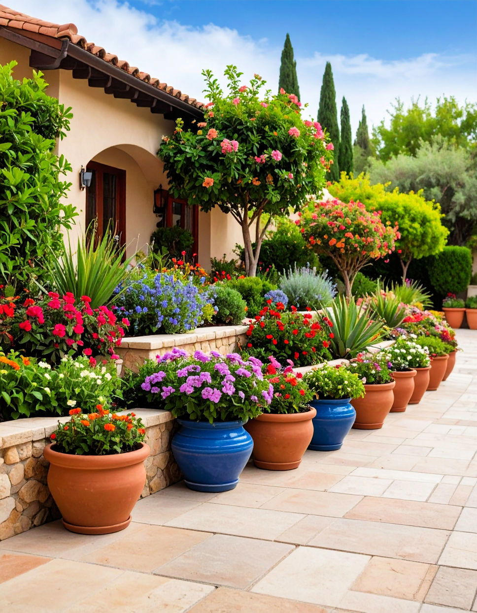 Raised Stone Planters for Elevated Beauty