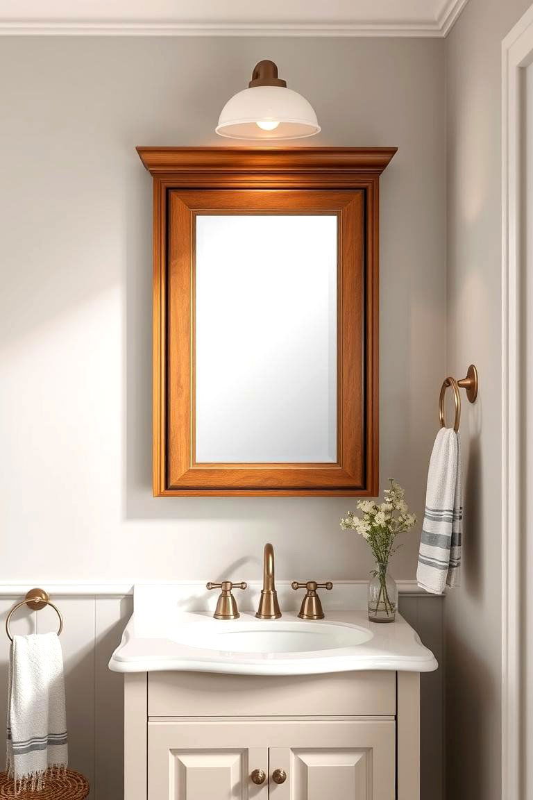 Recessed Medicine Cabinet with Frame - 25 Traditional Bathroom Ideas