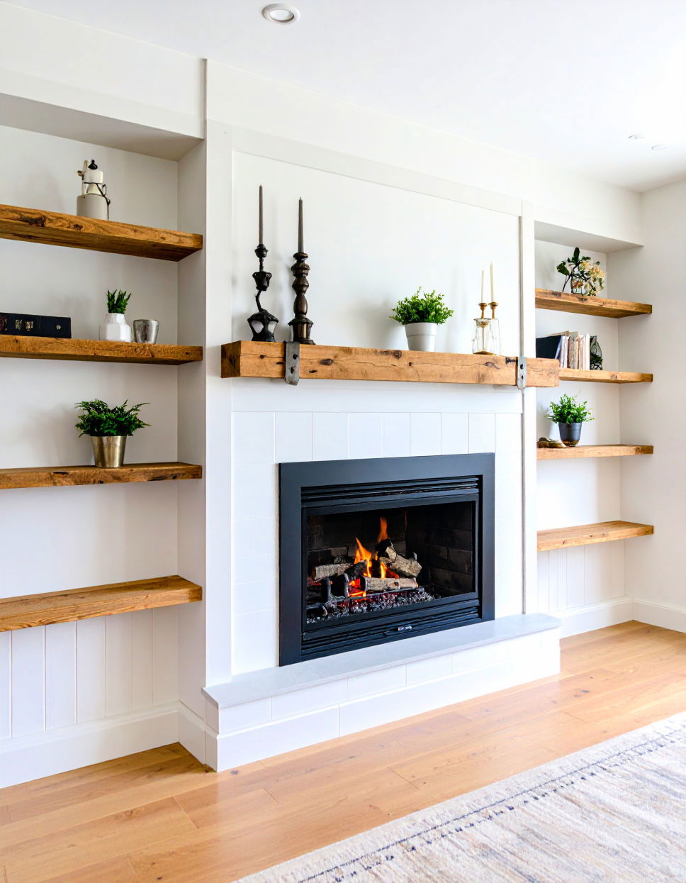 Reclaimed Wood Floating Shelves