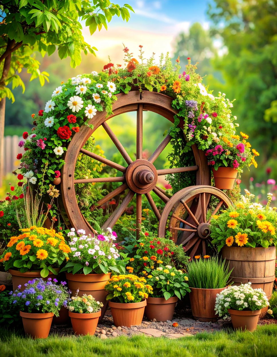 Recycled Garden Art Idea