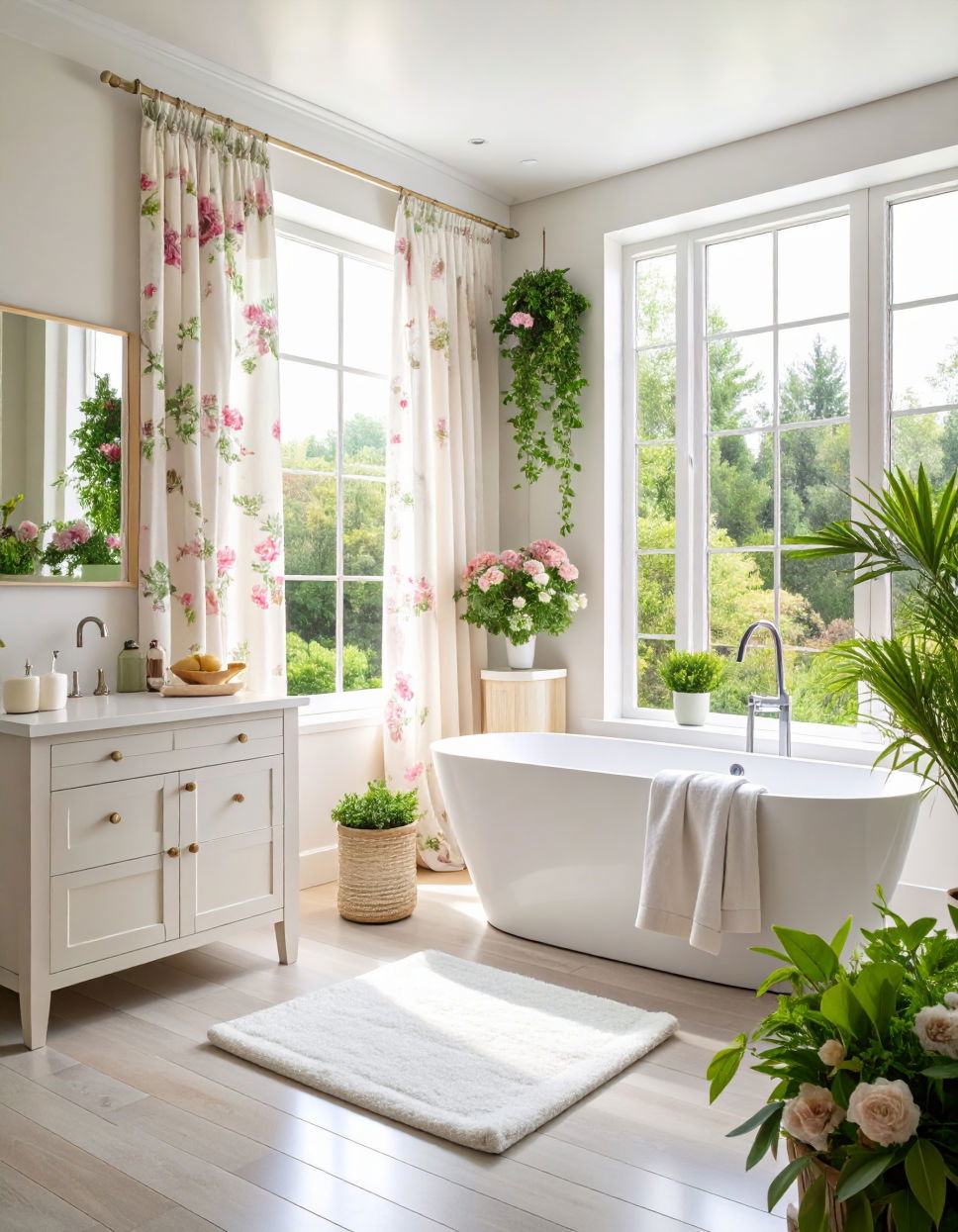 Refreshing Bathroom Linens with Spring Colors