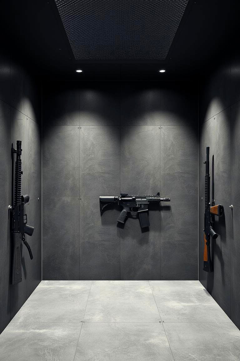 Reinforced Wall Construction - 25 Man Cave Gun Room Ideas