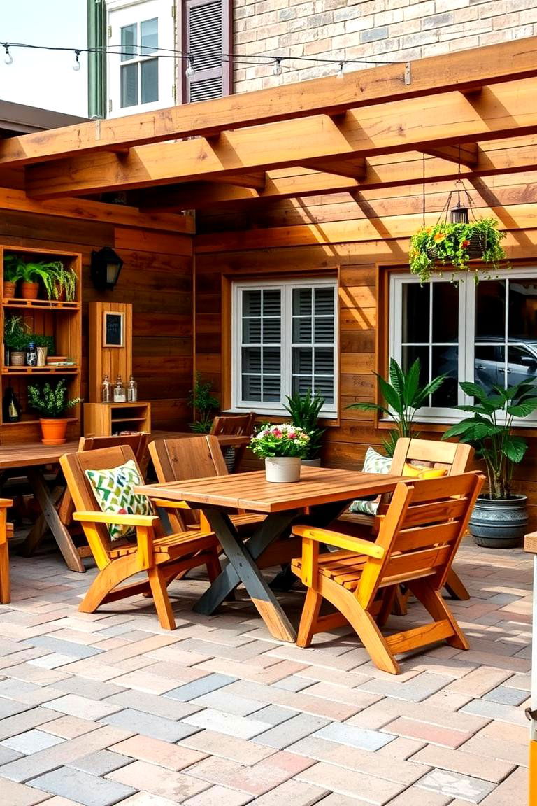 Repurposed Wood Features - 25 townhouse patio ideas