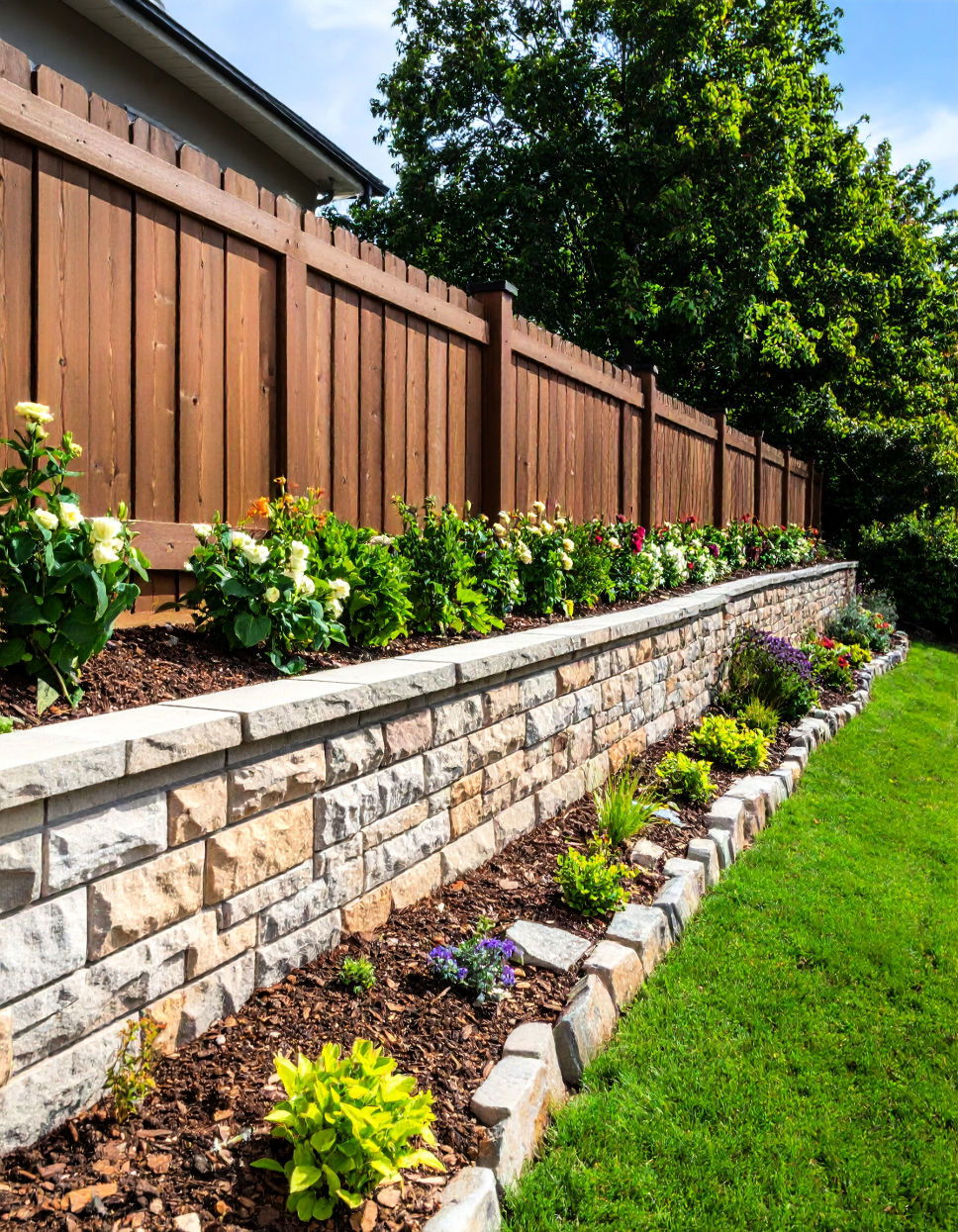 Retaining Wall Fences for Sloped Yards Types of Fences