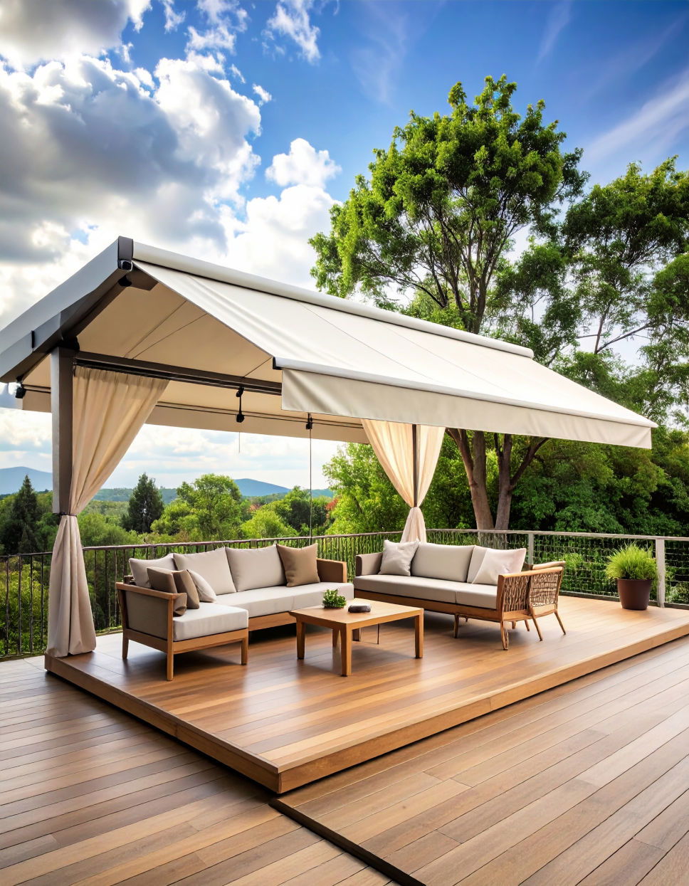 Retractable Awnings with Wind Sensors